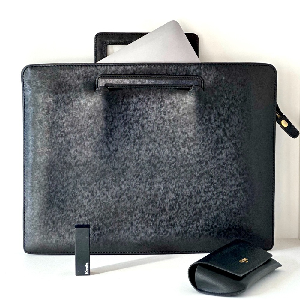 Vintage Celine Work Bag en Noire (Fits Laptop & More) - Picture 1 of 12